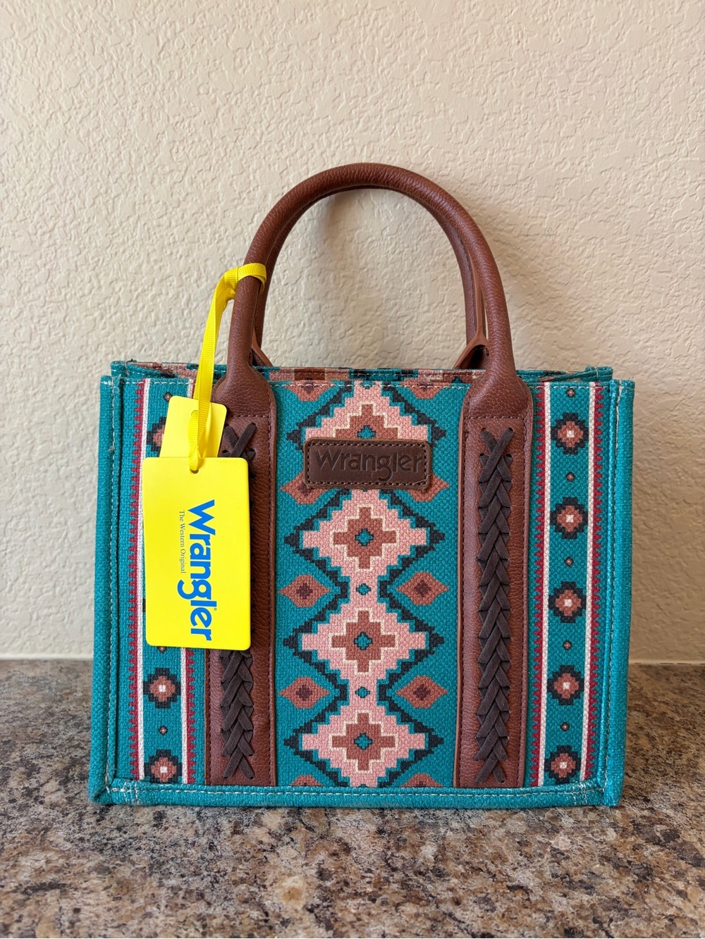 🐴Wrangler Turquoise Aztek Crossbody Tote